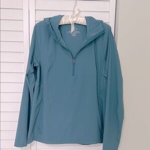 Kuhl Hooded Long Sleeve Windbreaker Jacket Size L Teal